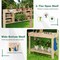 Wooden Garden Potting Table with Display Shelf and Built-In Sink